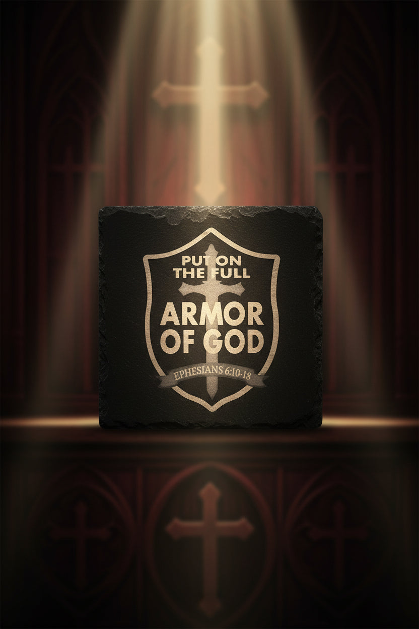 Armor of God Slate Coaster