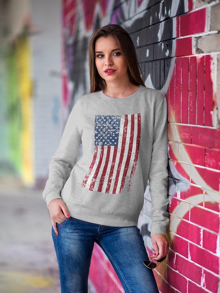 Torn American Flag Style Sweatshirt Women's -GoatDeals Designs image 0