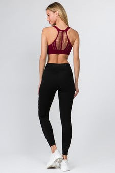 Yelete Women's Macrame Cut Out Sports Bra image 2