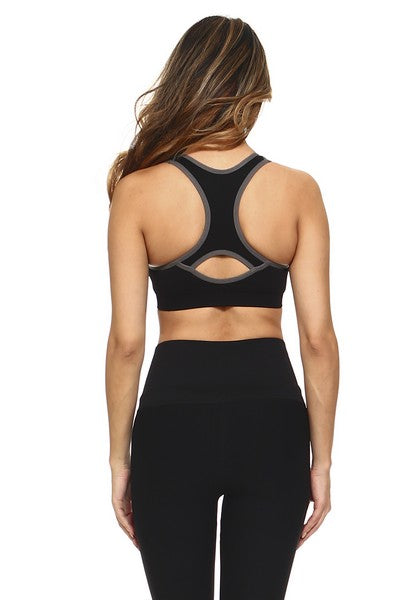 Yelete Women’s Sports Bra w/ Cut Out Detail at Back image 2