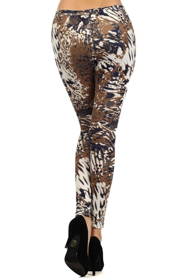 Lady's Wild Animal Safari splatter Print Fashion Leggings image 1