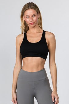 Yelete Women's Macrame Cut Out Sports Bra image 0