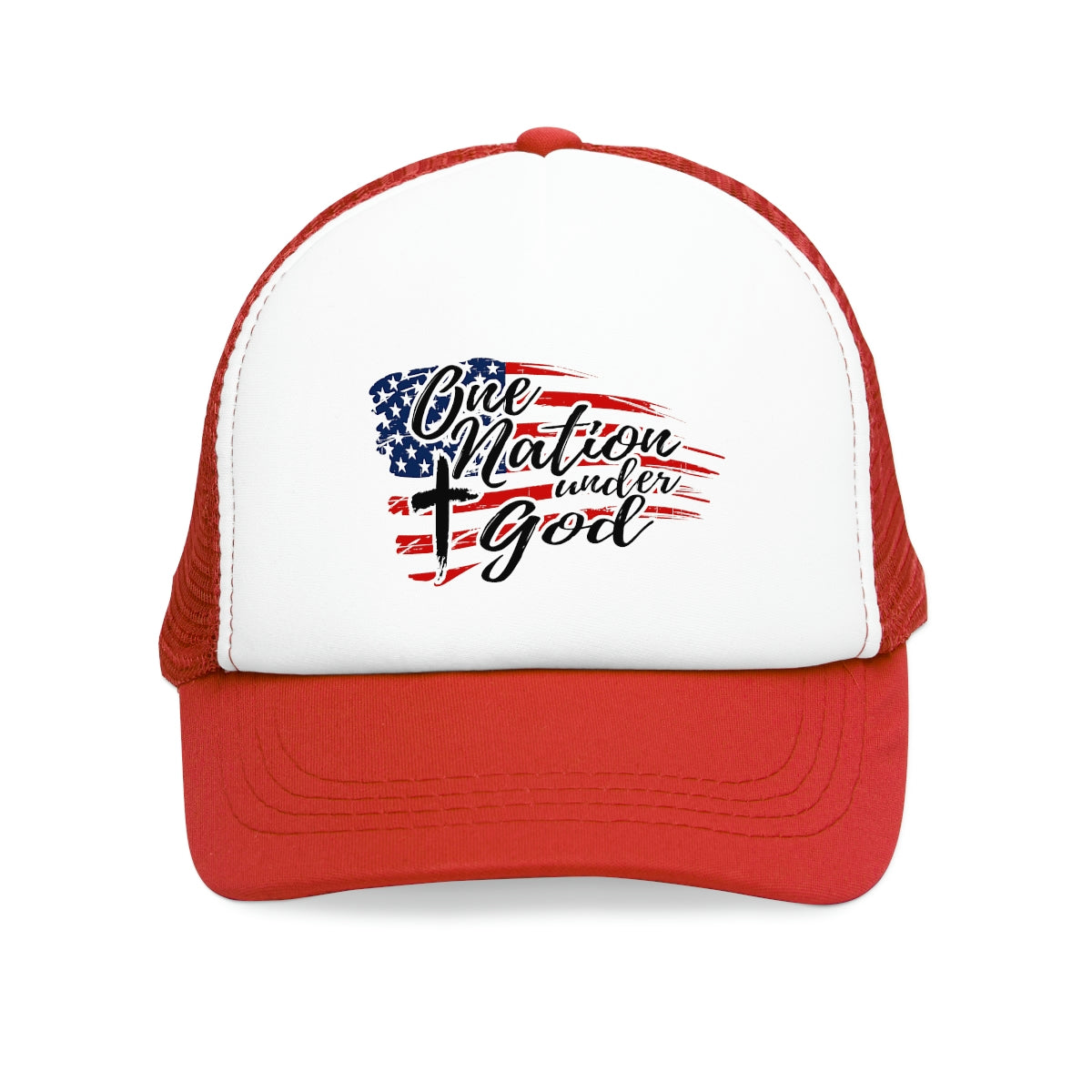 One Nation Under God Trucker Snap Back Hat image 1