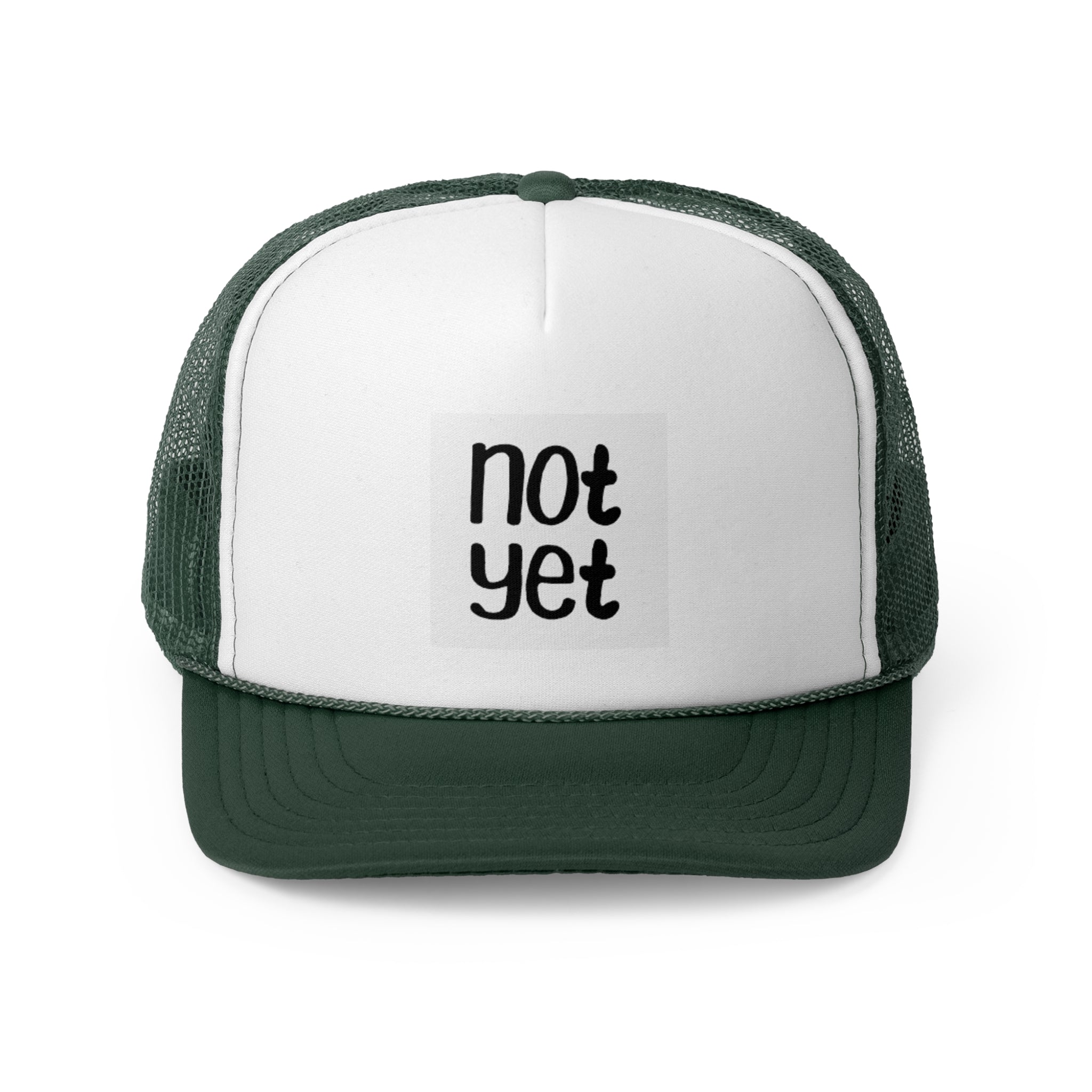 Not Yet Trucker Cap - Motivational Black and White Hat for Everyday Wear image 10