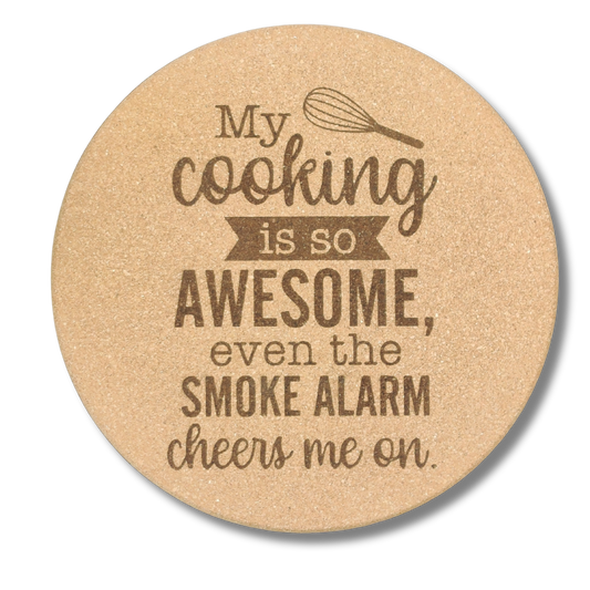 My Cooking is so Awesome 8 inch Round Cork Trivet