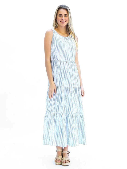 Speckled Layne Dress-Blue-Large image 0