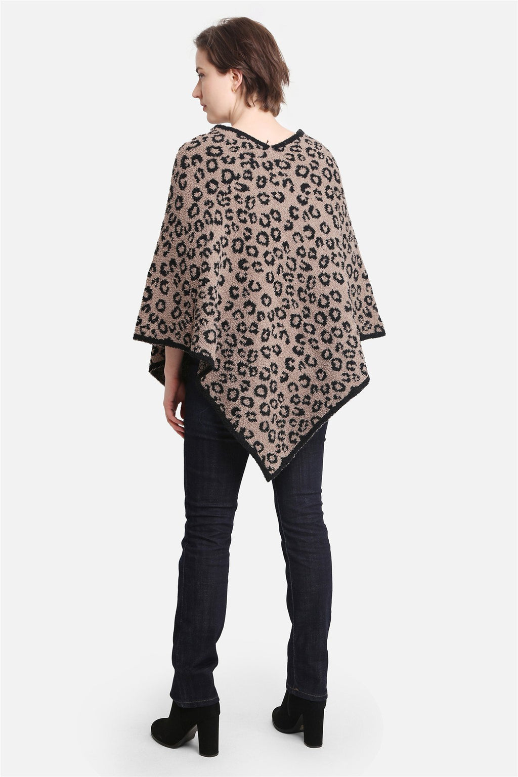 LEOPARD PRINT LUXURY SOFT PONCHO image 1