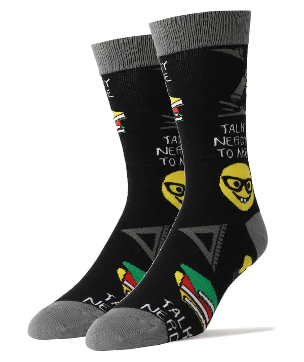 OOOH YEAH! Talk Nerdy Men's Crew Socks image 0