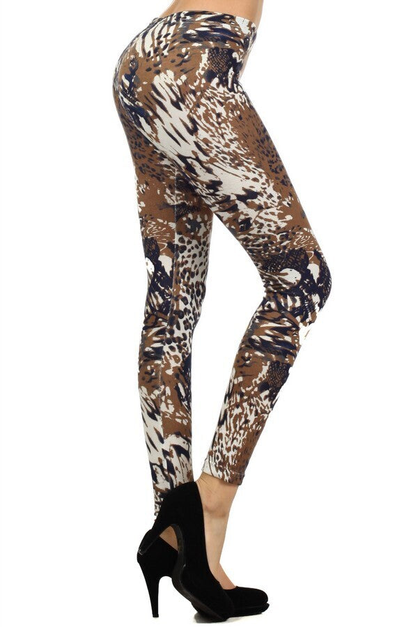 Lady's Wild Animal Safari splatter Print Fashion Leggings image 0