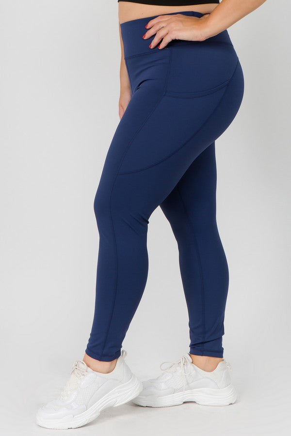Yelete Women's High Waist Tech Pocket Activewear Leggings image 1