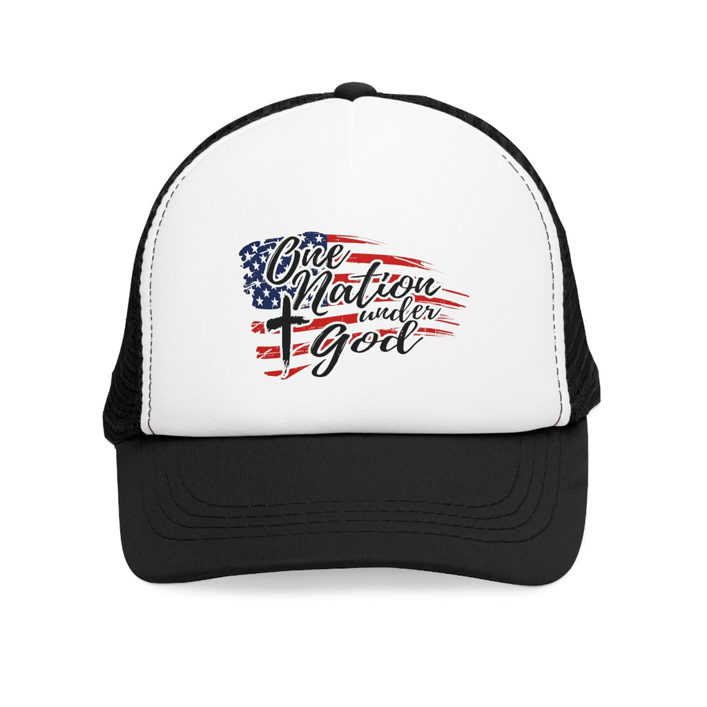 One Nation Under God Trucker Snap Back Hat image 2