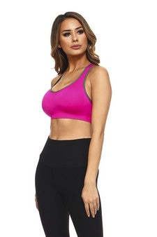 Yelete Women’s Sports Bra w/ Cut Out Detail at Back image 1