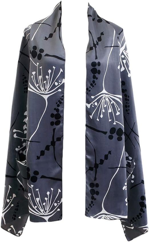 DEMDACO Gray Twigs Women's One Size Poly Satin Multiwear Scarf Wrap Pocket Drape image 0