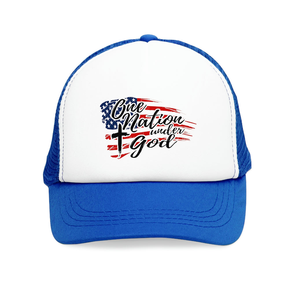 One Nation Under God Trucker Snap Back Hat image 3