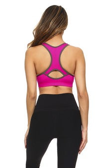 Yelete Women’s Sports Bra w/ Cut Out Detail at Back image 2