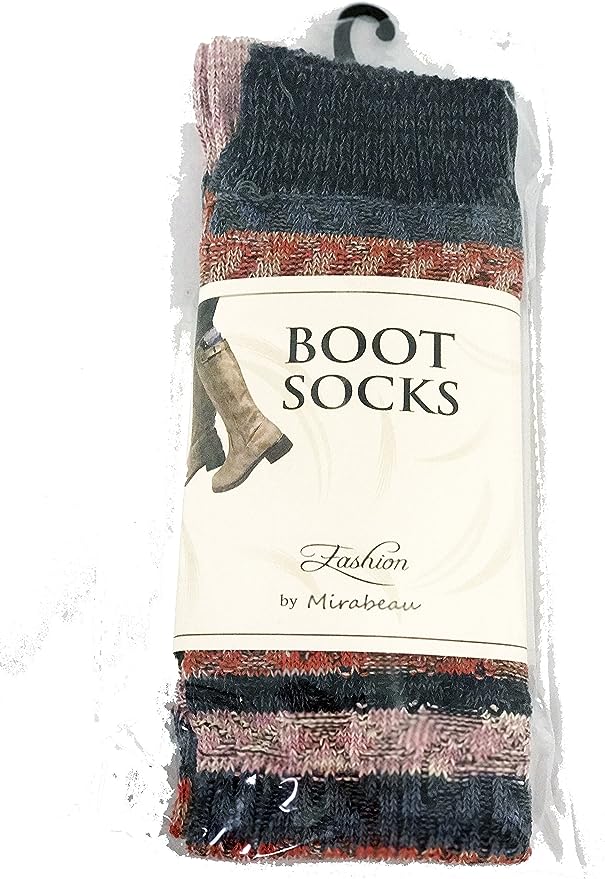 Fashion Boot Socks (Red Navy) image 0
