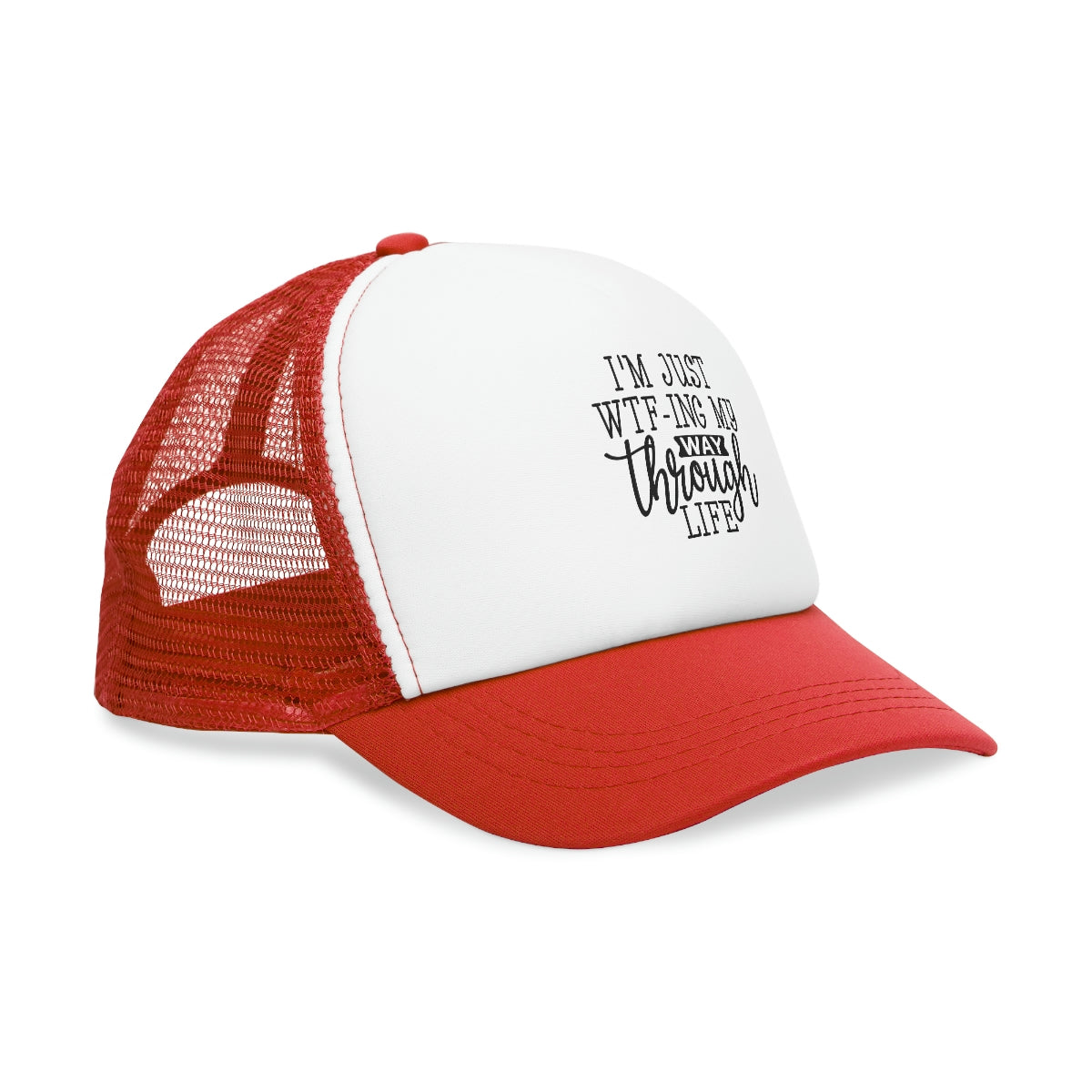 WTF-ING My Way Thru Life Trucker Snap Back Hat image 2