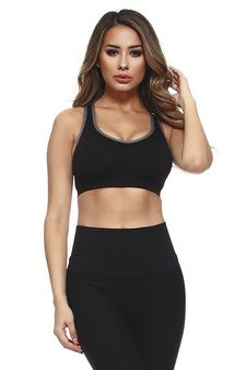 Yelete Women’s Sports Bra w/ Cut Out Detail at Back image 0