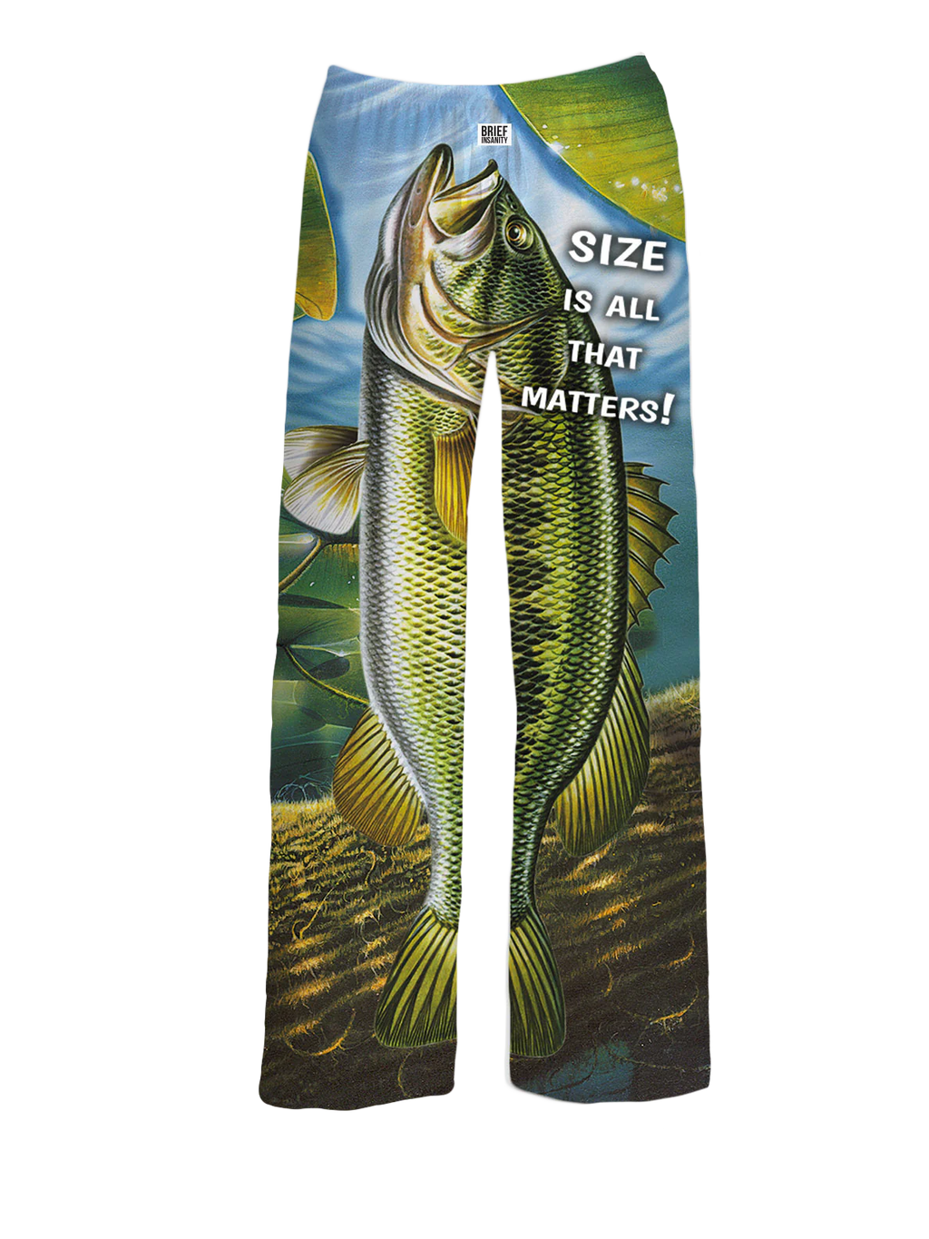 Brief Insanity Big Fish Size Matters Pajama Pants image 0