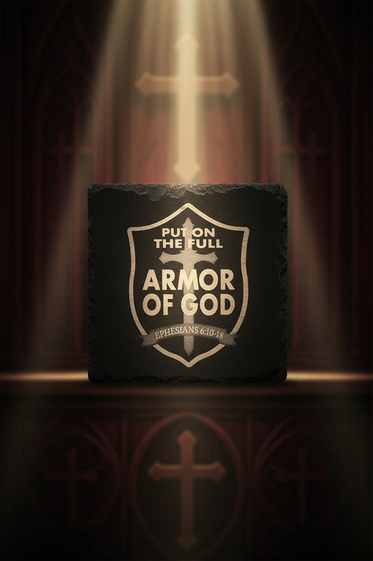 Armor of God Slate Coaster
